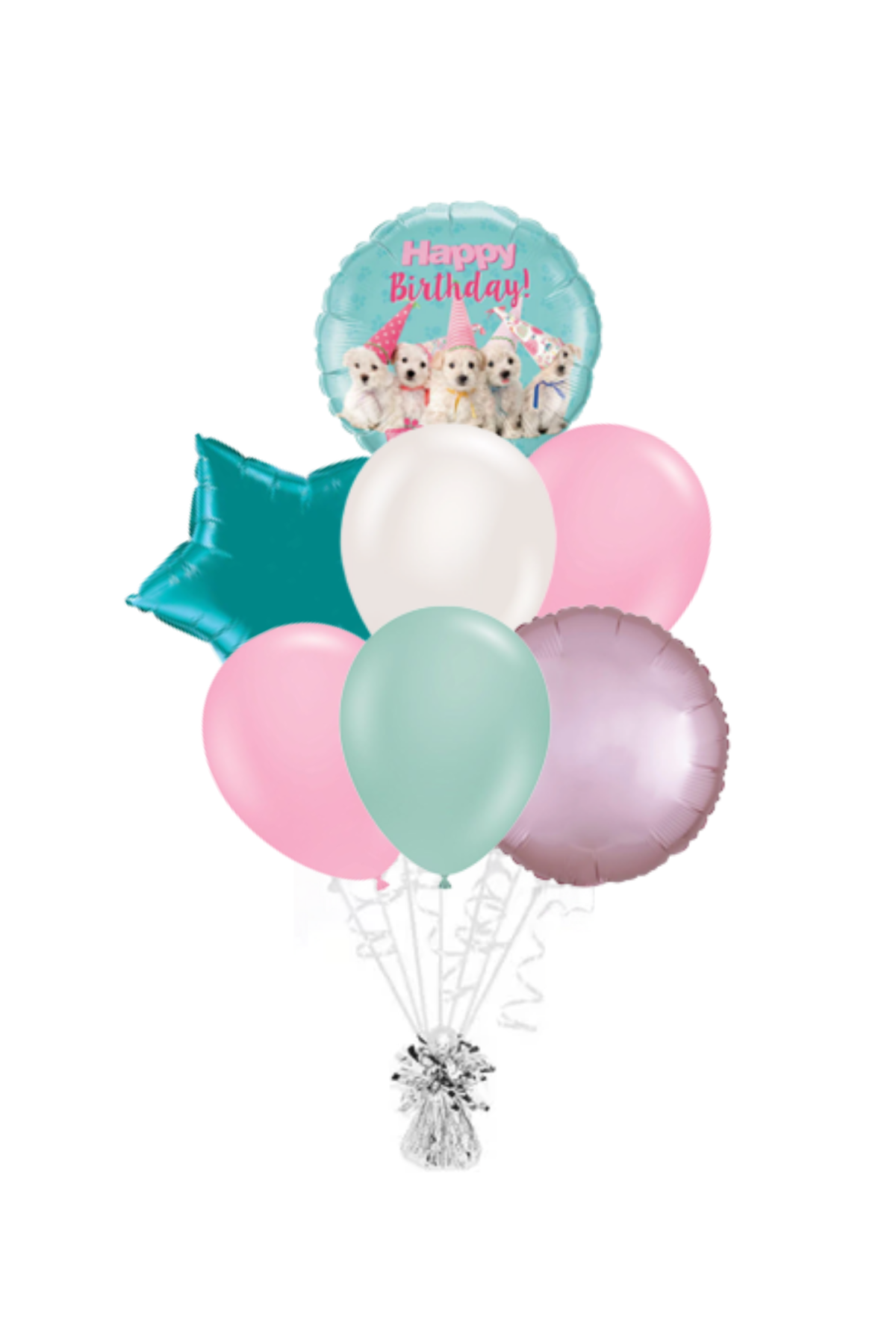 Puppies Happy Birthday Balloon Bouquet