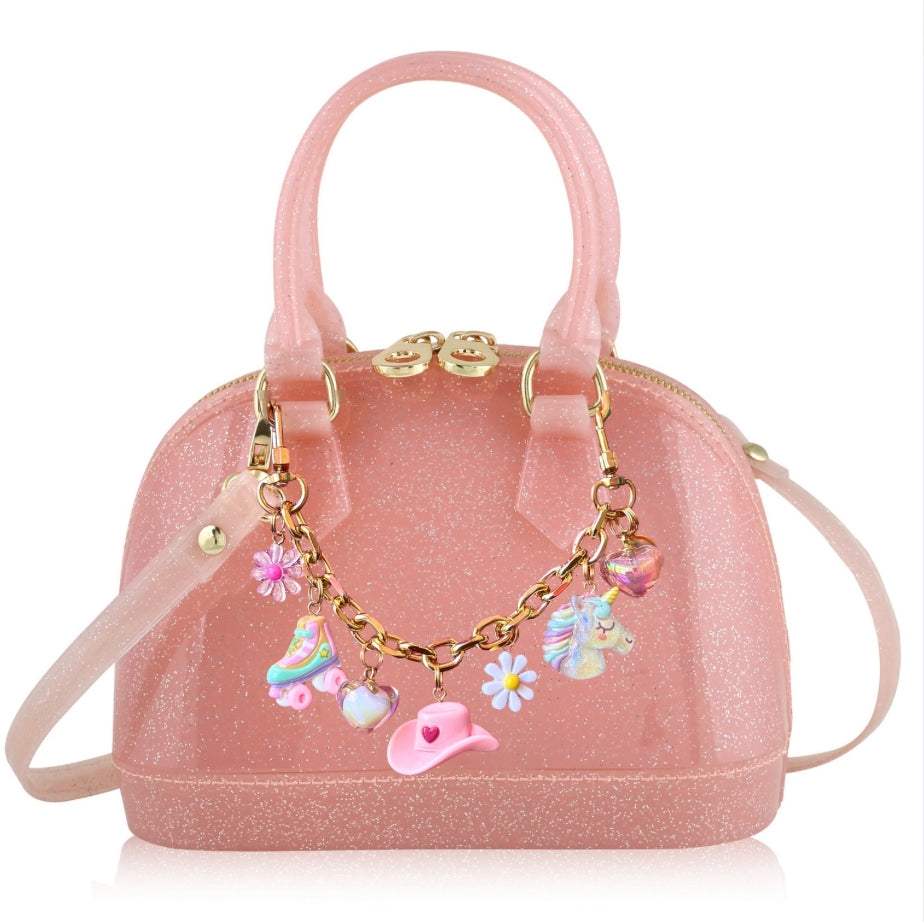 Cate: Light Pink Sparkle Purse - Let's Go Girls