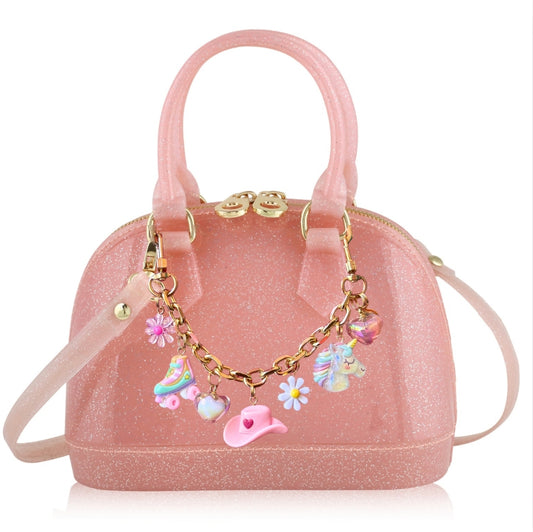 Cate: Light Pink Sparkle Purse - Let's Go Girls