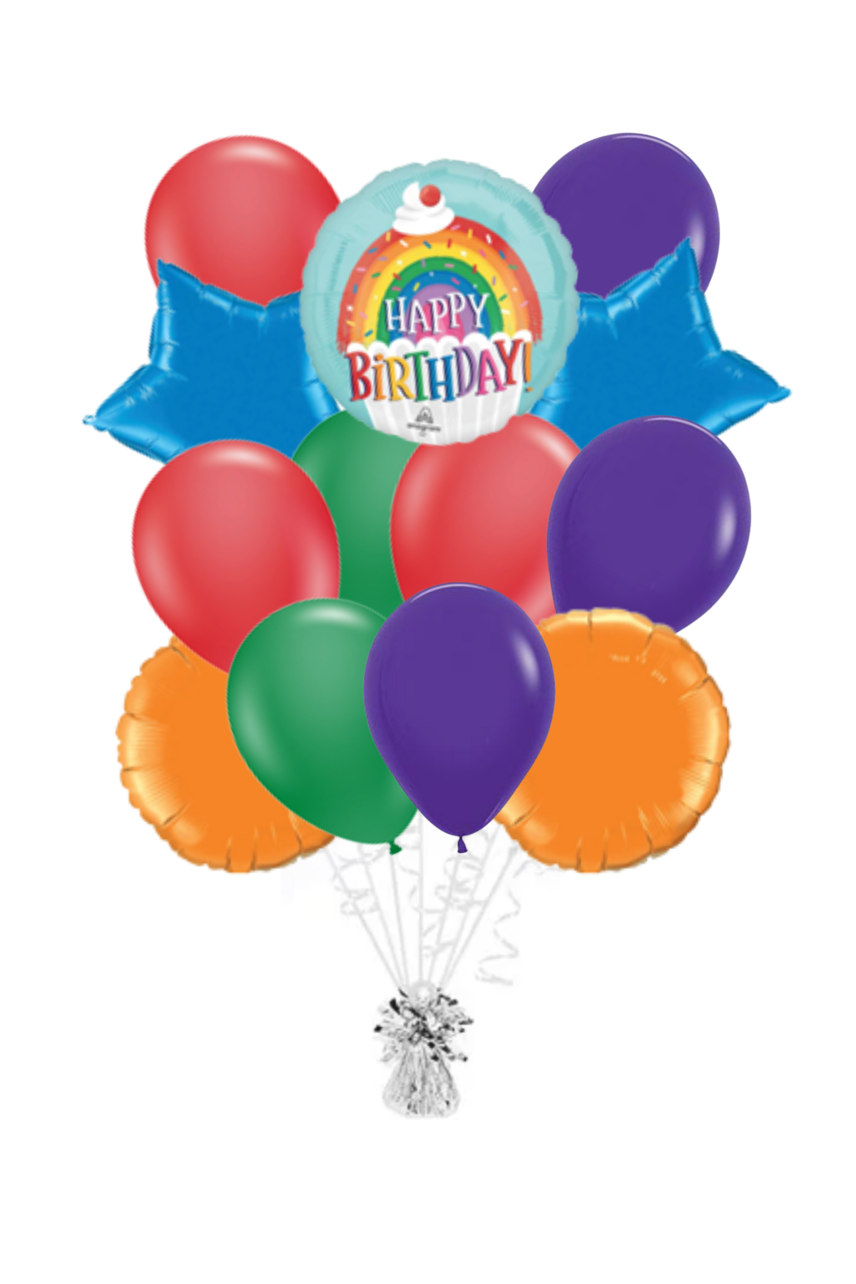 Rainbow Sprinkles Happy Birthday Balloon Bouquet