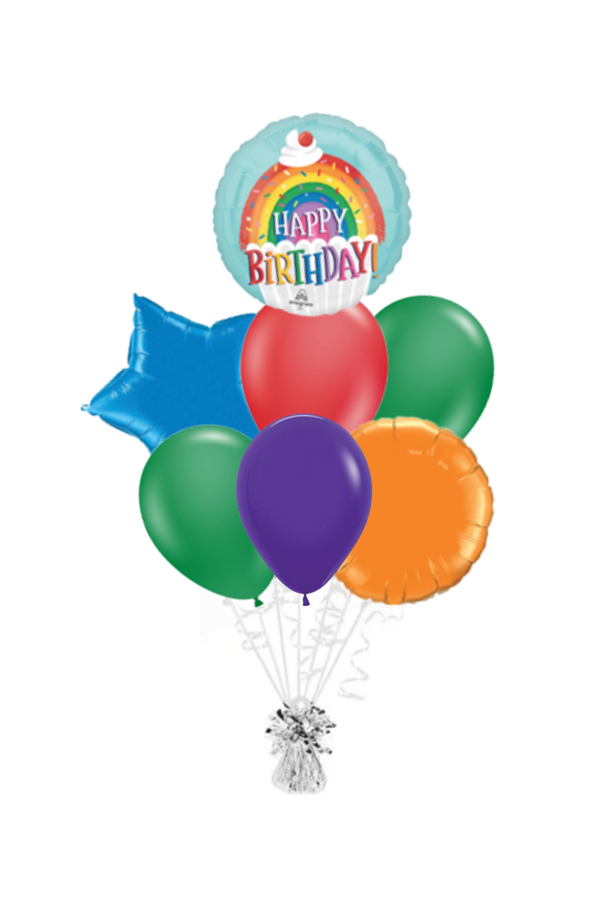 Rainbow Sprinkles Happy Birthday Balloon Bouquet