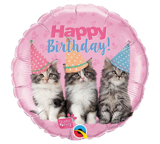 Kitten Happy Birthday Foil Balloon