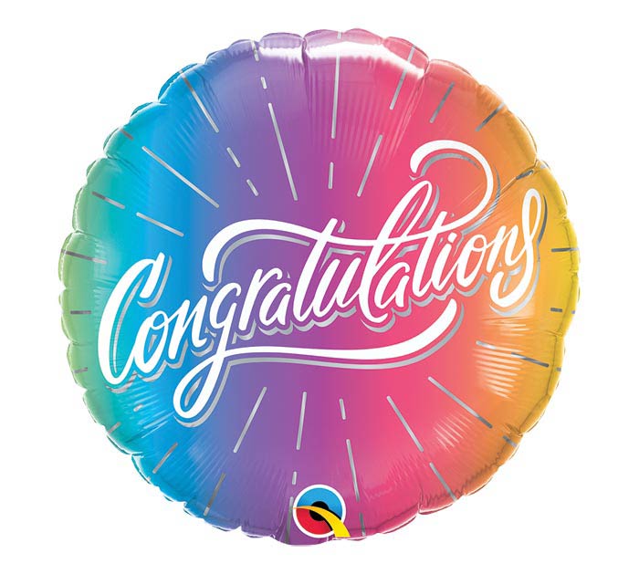 Congratulations Ombre Balloon