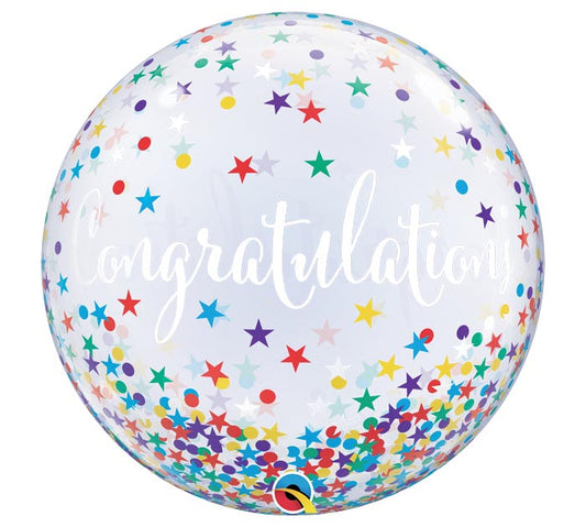 Bubble Congratulations Confetti Balloon