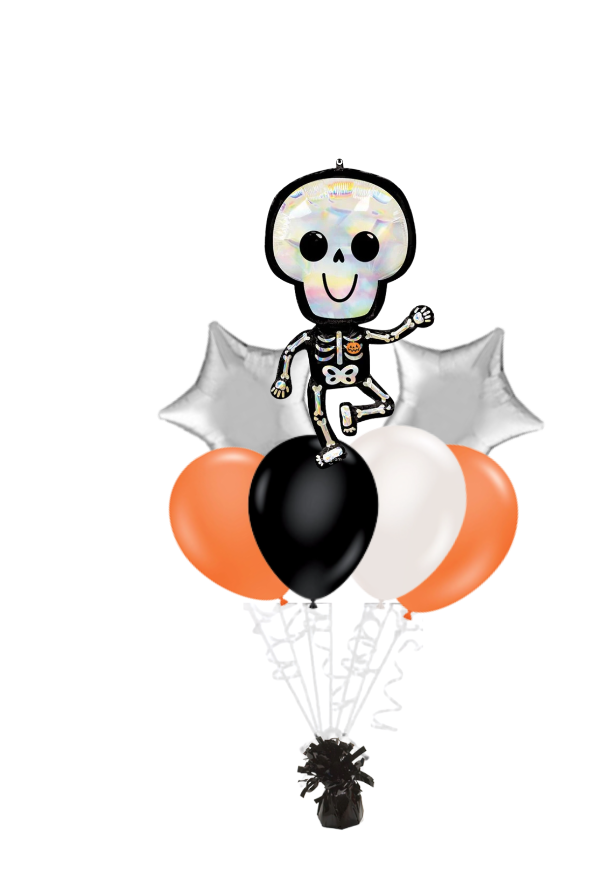 Bare Bones Iridescent Skeleton Balloon Bouquet