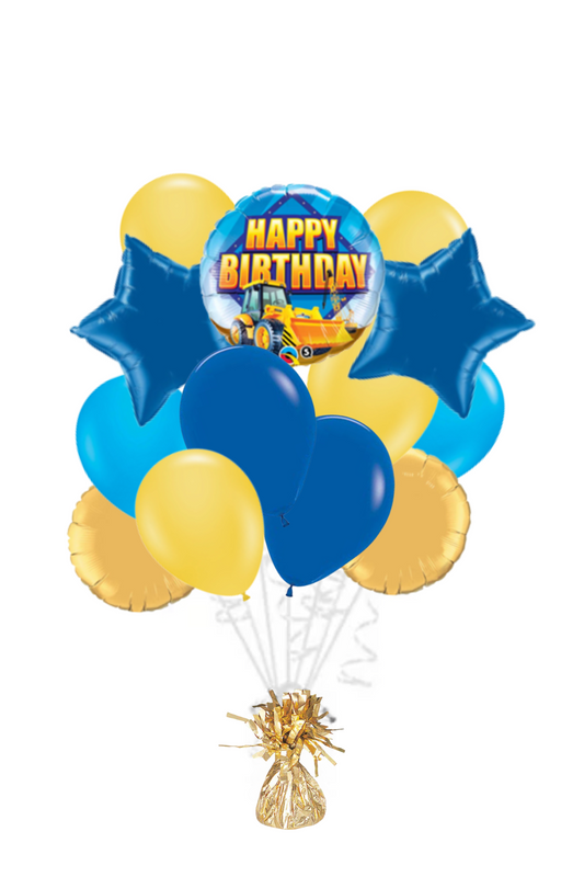 Construction Happy Birthday Foil Balloon Bouquet