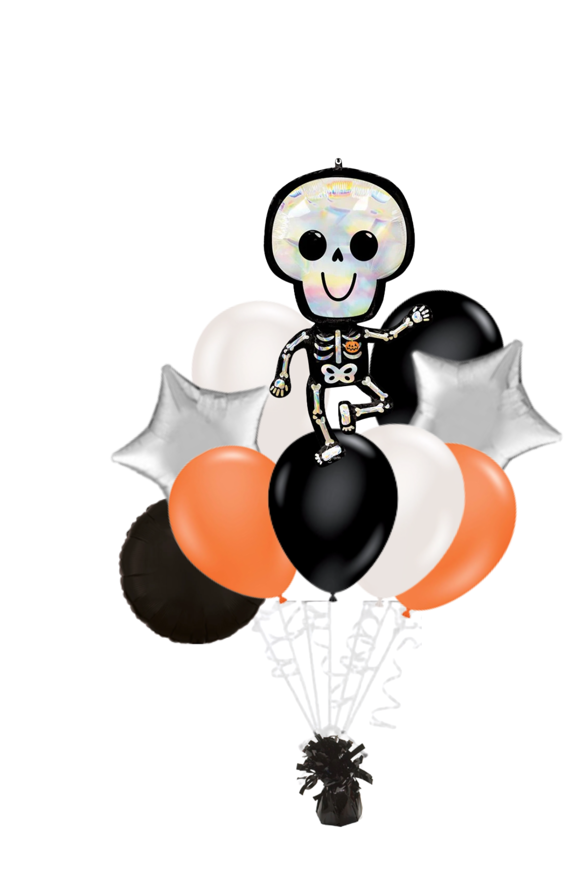 Bare Bones Iridescent Skeleton Balloon Bouquet