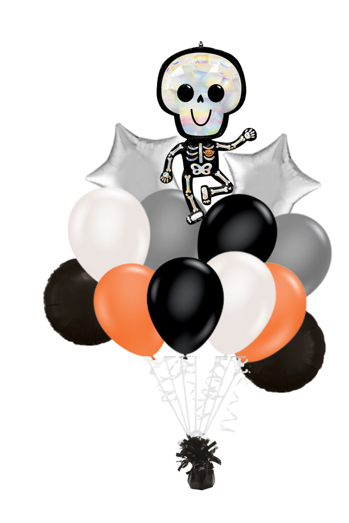 Bare Bones Iridescent Skeleton Balloon Bouquet