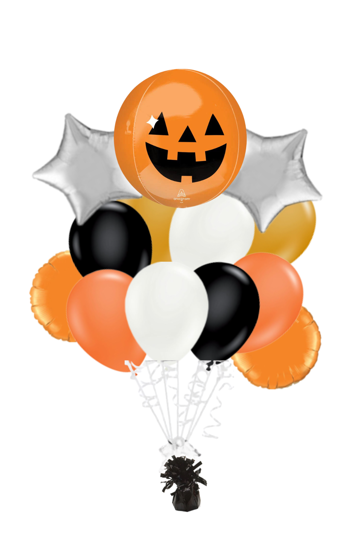 Pumpkin Haunted Manor Orbz Balloon Bouquet