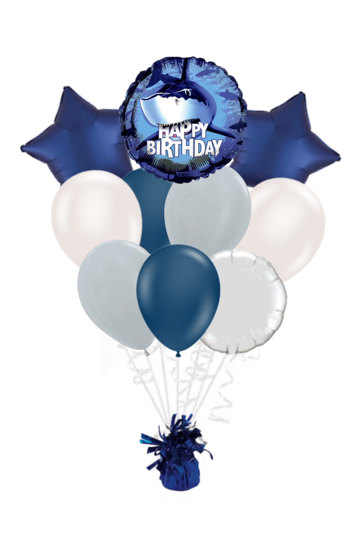 Shark Happy Birthday Balloon Bouquet