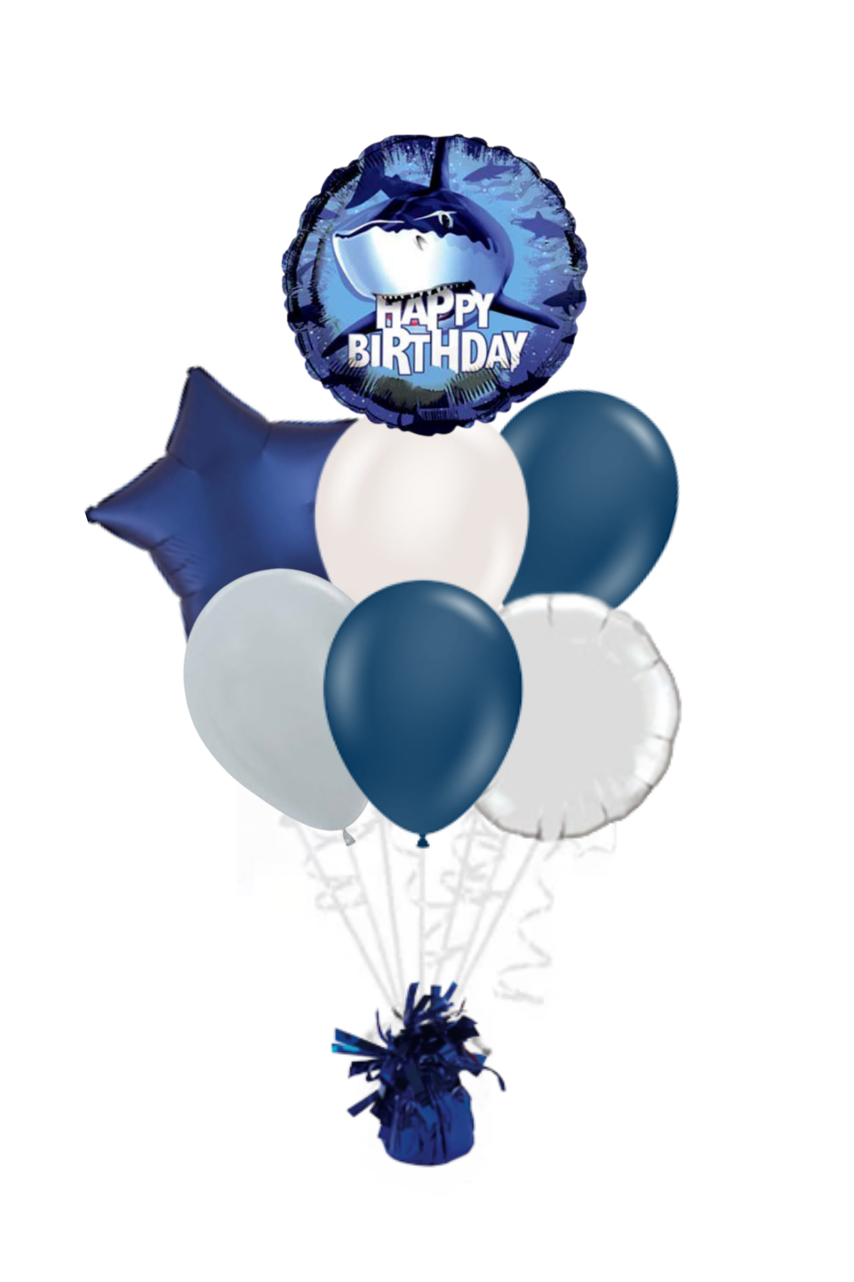 Shark Happy Birthday Balloon Bouquet