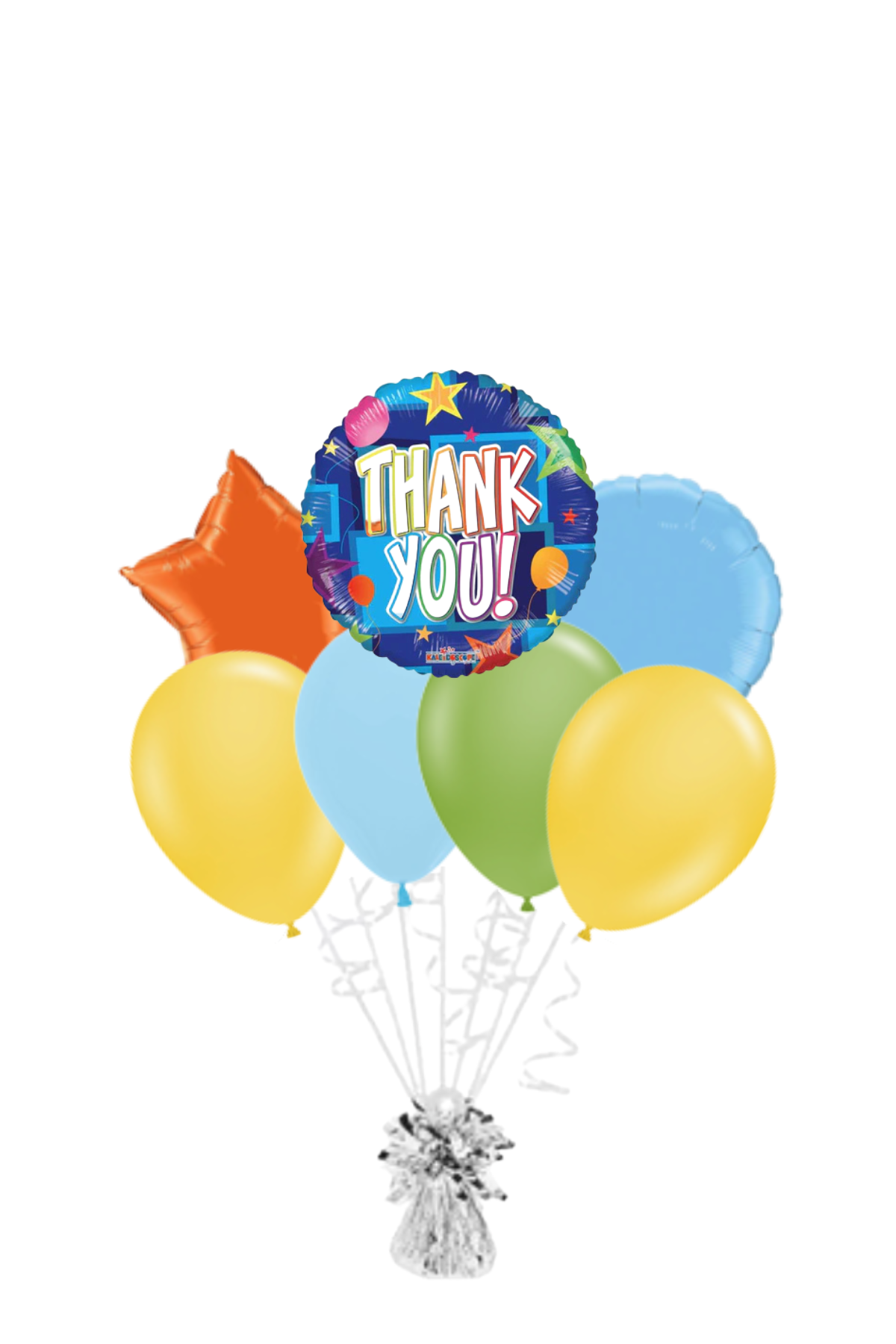 Colorful Stars Thank You Balloon Bouquet