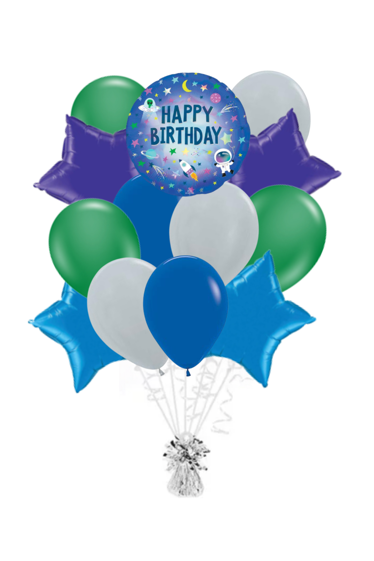 Space Happy Birthday Balloon Bouquet