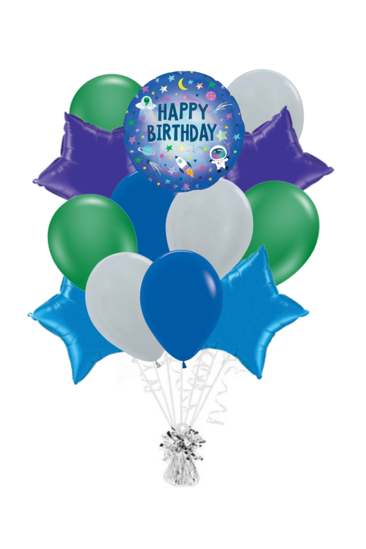 Space Happy Birthday Balloon Bouquet