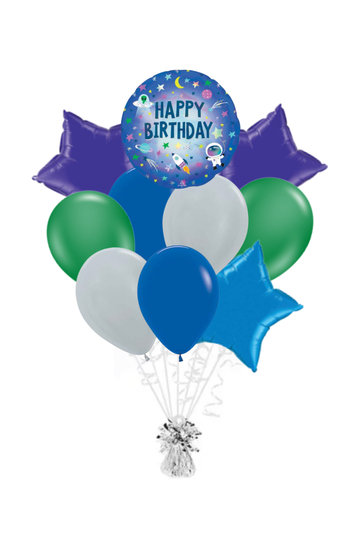 Space Happy Birthday Balloon Bouquet