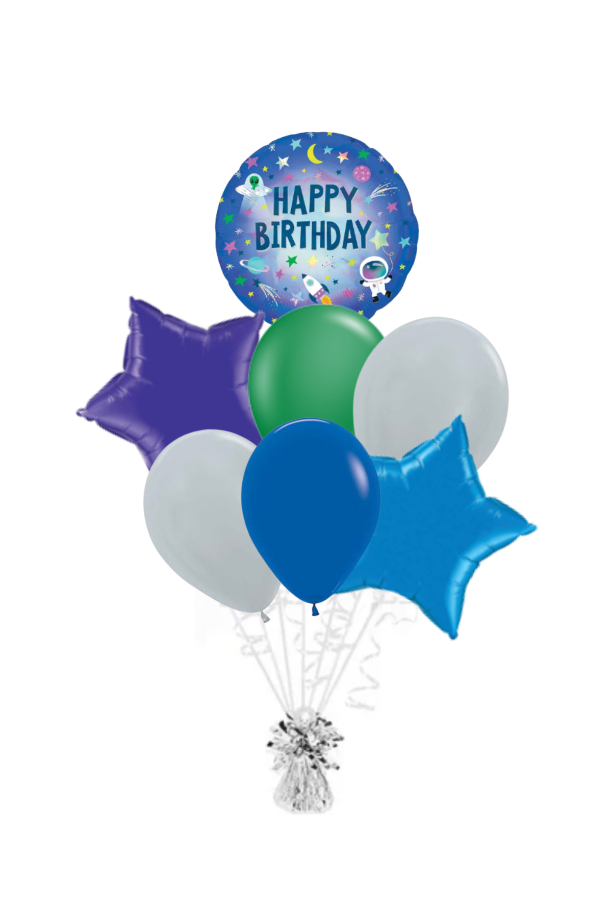 Space Happy Birthday Balloon Bouquet