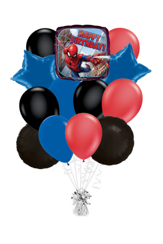 Spiderman Happy Birthday Balloon Bouquet