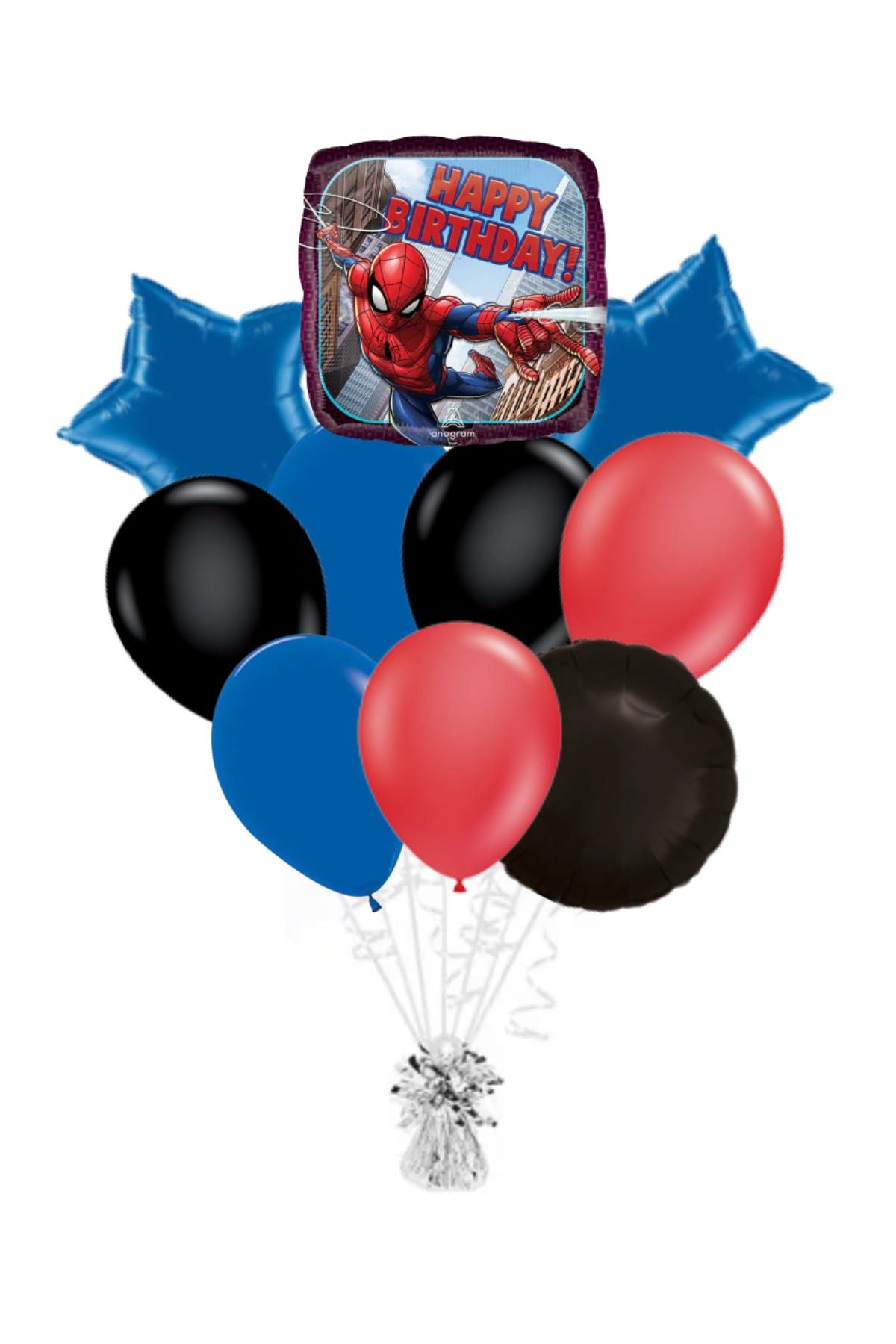 Spiderman Happy Birthday Balloon Bouquet