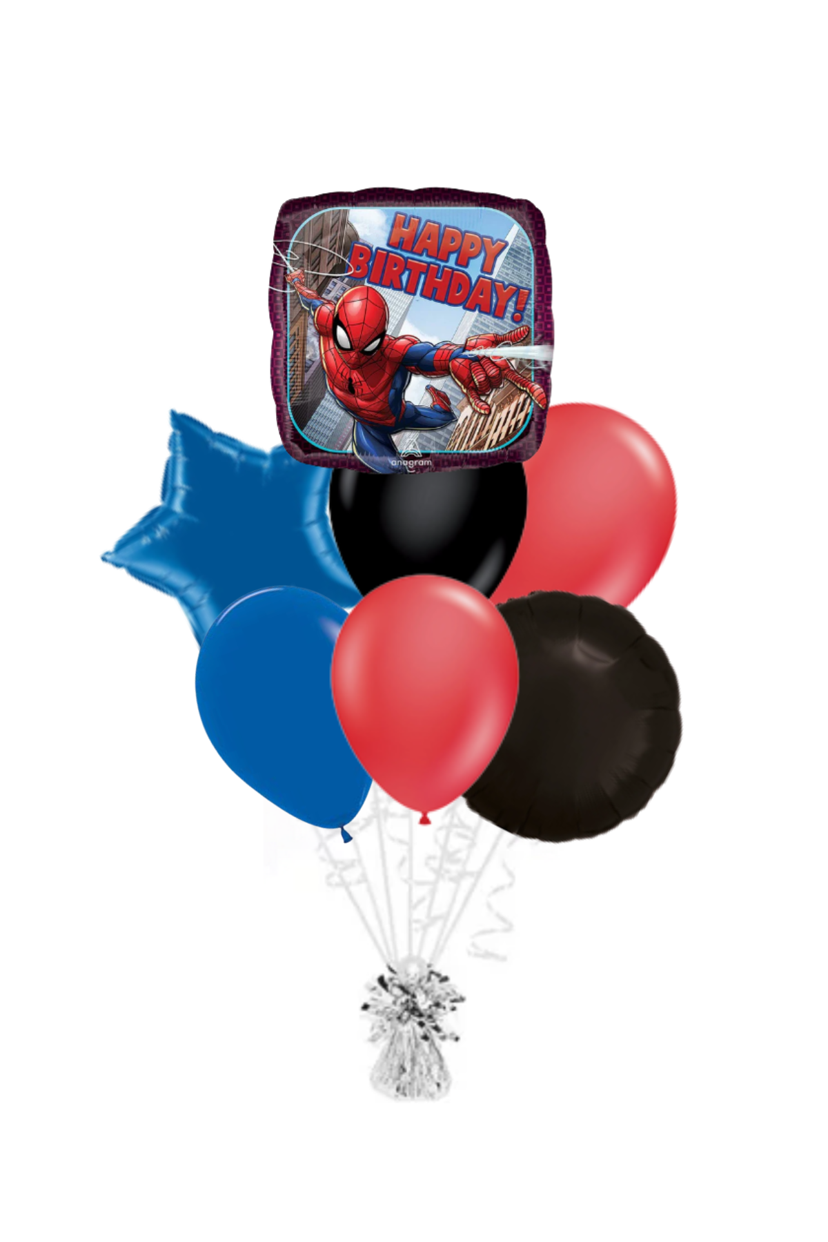 Spiderman Happy Birthday Balloon Bouquet