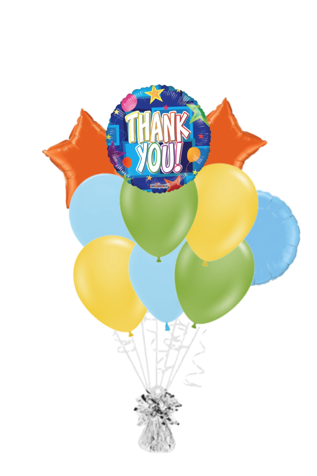 Colorful Stars Thank You Balloon Bouquet
