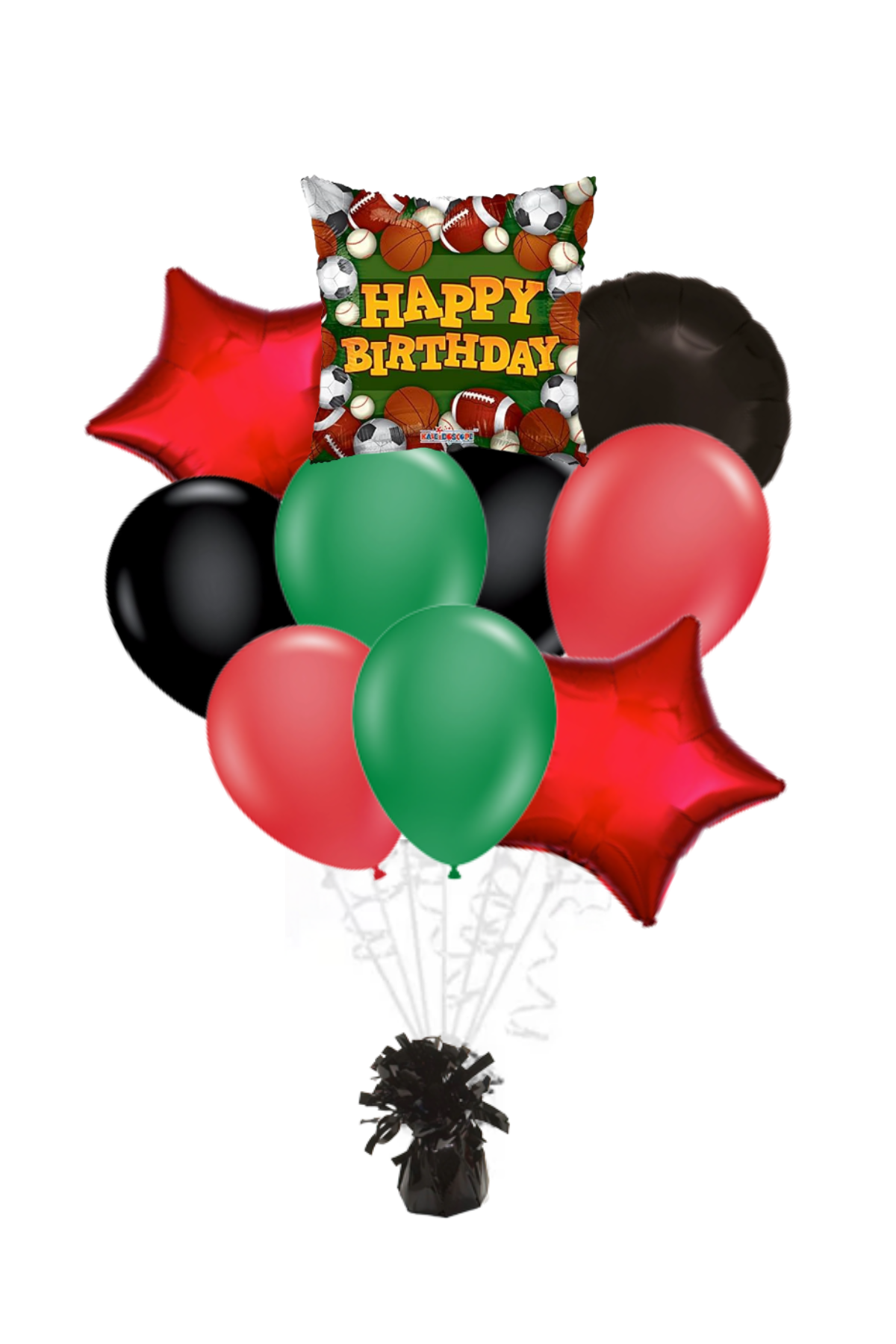 Sports Square Happy Birthday Balloon Bouquet