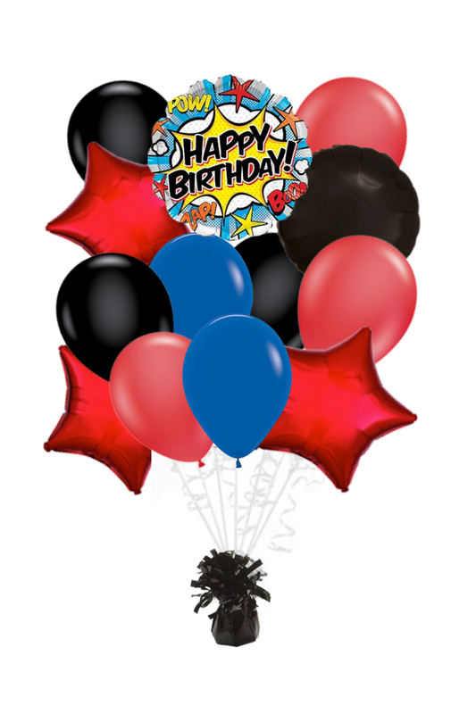 Superhero Happy Birthday Balloon Bouquet