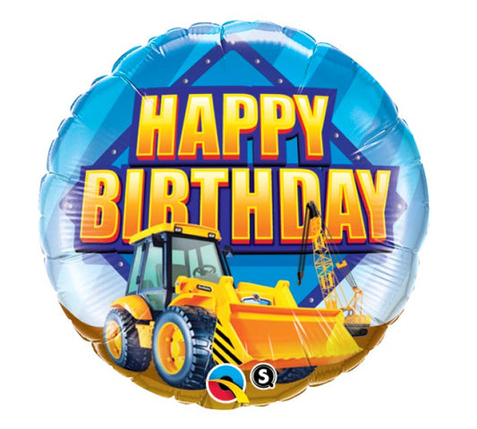 Construction Happy Birthday Foil Balloon