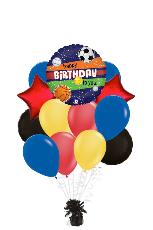 Sports Happy Birthday Balloon Bouquet