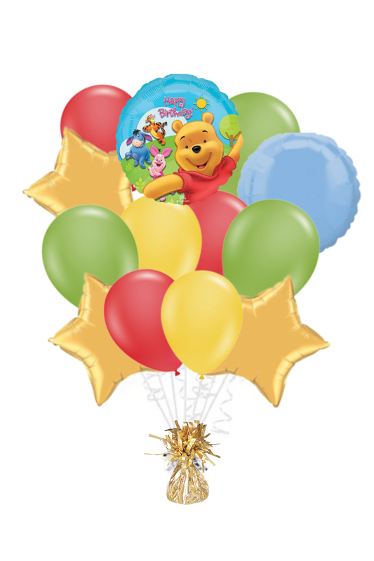 Winnie the Pooh Happy Birthday Balloon Bouquet