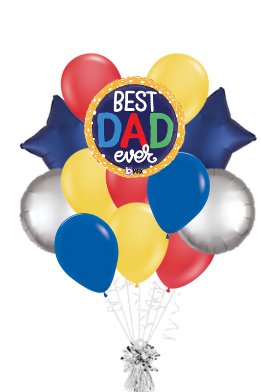 Best Dad Ever Bubbles Father's Day Balloon Bouquet