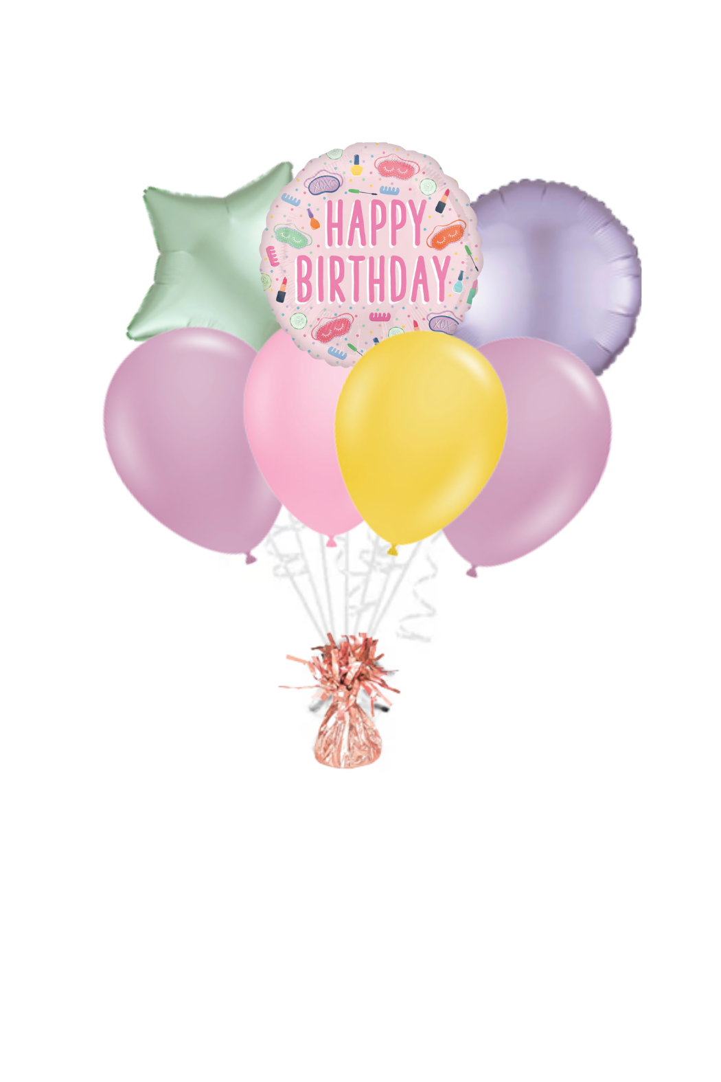 Spa Party Happy Birthday Balloon Bouquet