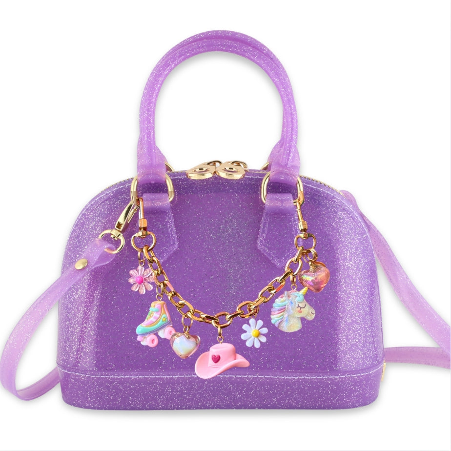 Cate Purple Sparkle Purse - Let's Go Girls