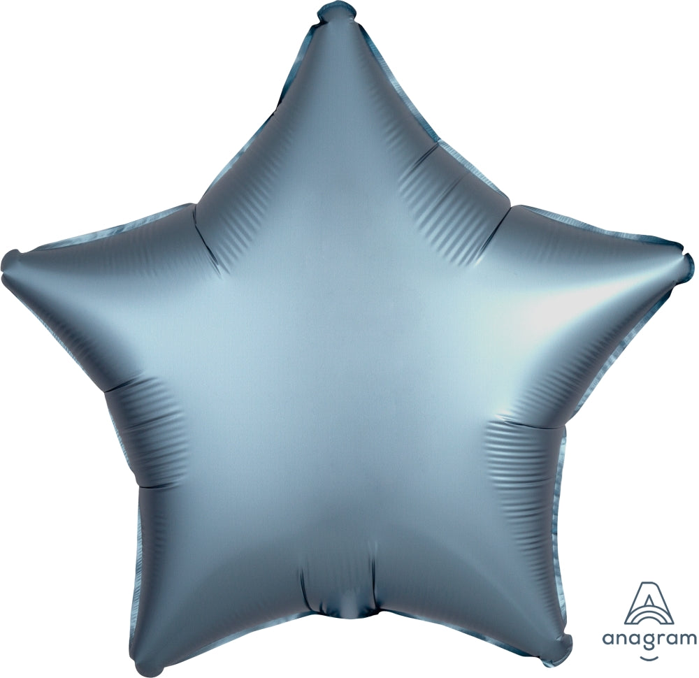 Satin Luxe Blue Steel Standard Foil Balloon