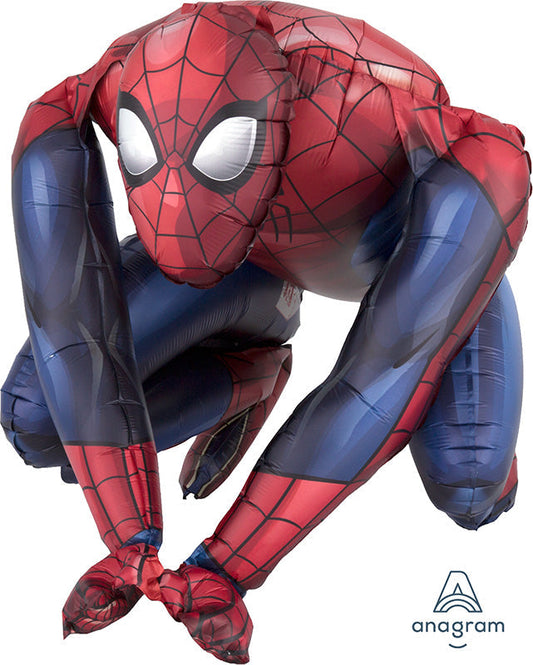 Sitting Spiderman Foil Balloon - AIR FILL