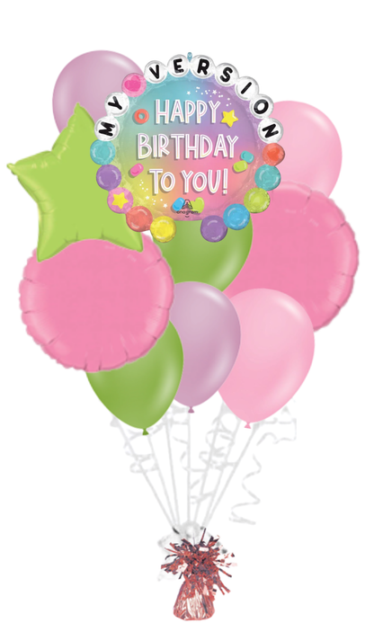 Jumbo Friendship Bracelet Happy Birthday Balloon Bouquet