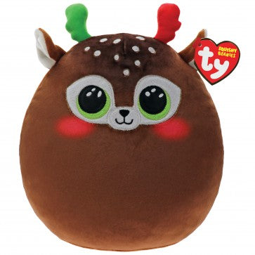 Christmas Minx the Brown Reindeer 10" Squish-A-Boos