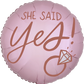 Blush Wedding Foil Balloon - 2 Sided
