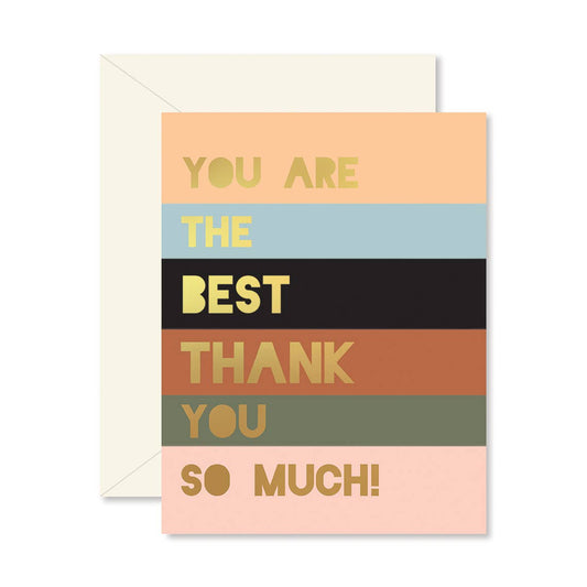 Colorblock Thank You Greeting Card
