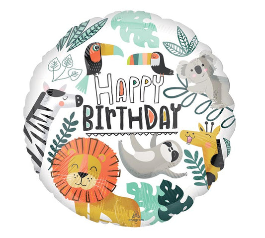 Get Wild Happy Birthday Foil Balloon