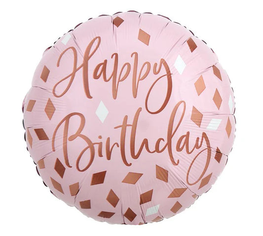 Extra Large Blush Happy Birthday Foil Balloon