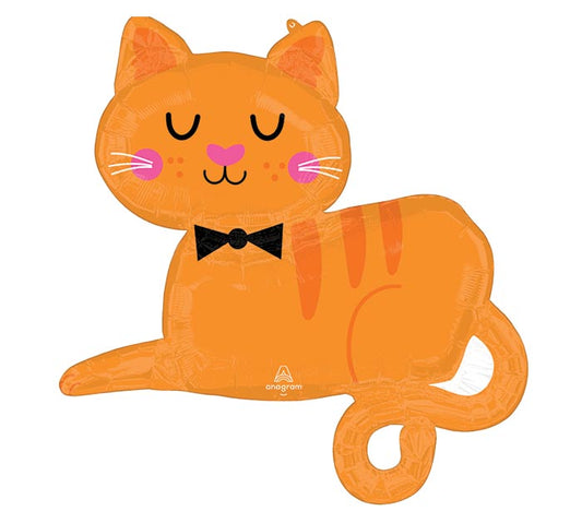 Orange Tabby Cat Shape Balloon