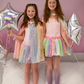 Stripy Sequins Skirt