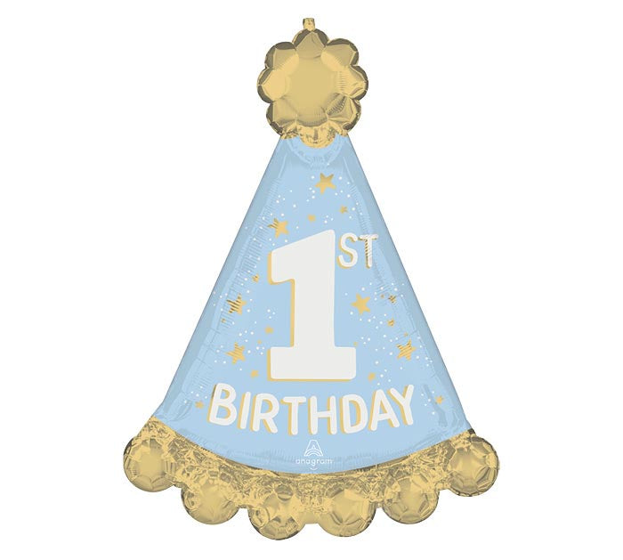 1st Boy Birthday Hat Balloon