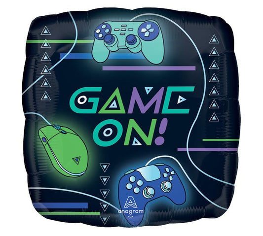 Game On Square Balloon