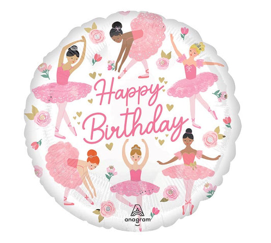 Ballerina Happy Birthday Balloon