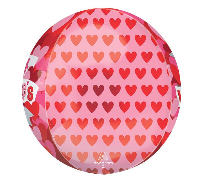 Playful Valentine's Hearts Orbz Balloon