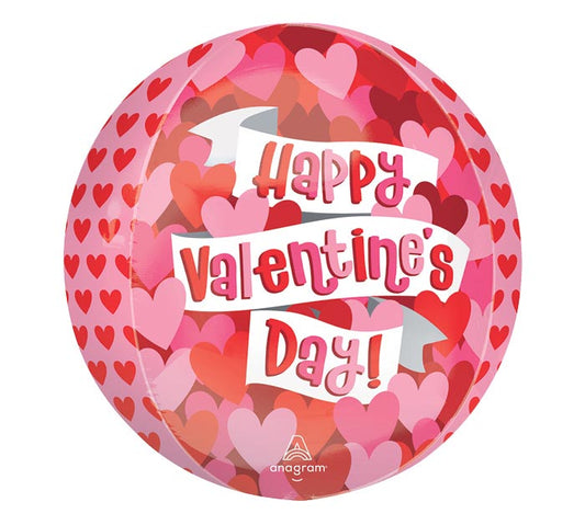Playful Valentine's Hearts Orbz Balloon