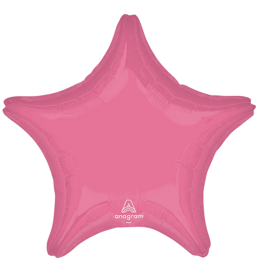 Vibrant Pink Star Foil Balloon