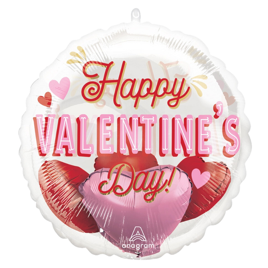 Retro Valentine's Day Hearts Insider Balloon