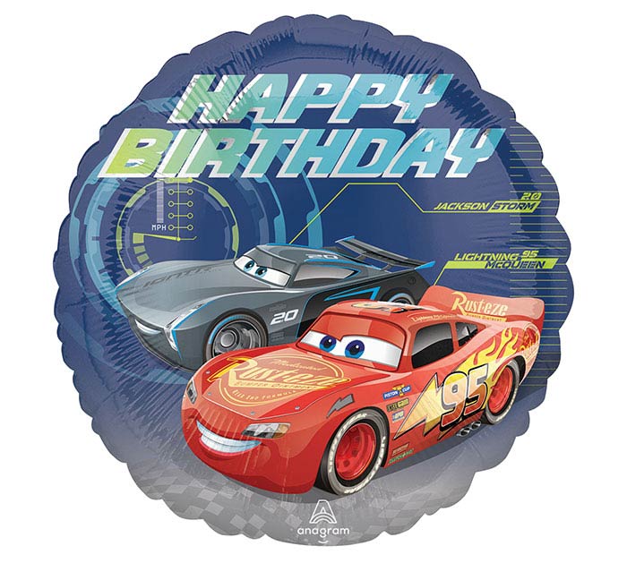 Cars 3 Happy Birthday Balloon